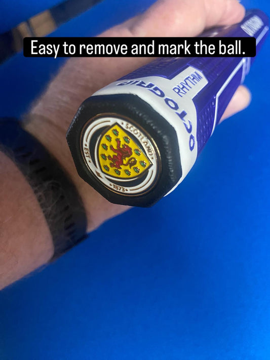 OCTAGON PUTTER GRIP Light Weight Blue with White lines