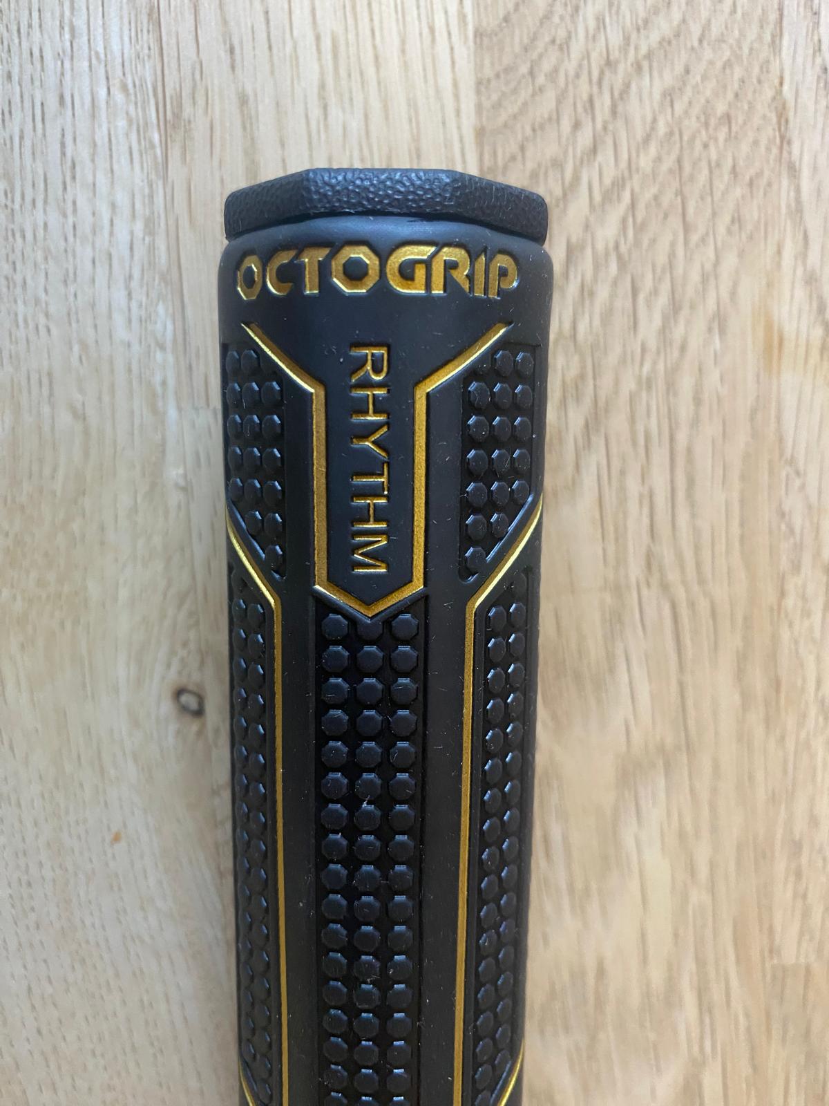 OCTAGON PUTTER GRIP Light Weight Black and Gold Skin