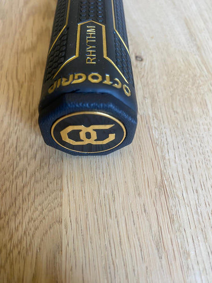 OCTAGON PUTTER GRIP Light Weight Black and Gold Skin