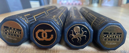 OCTAGON PUTTER GRIP Light Weight Black and Gold Skin