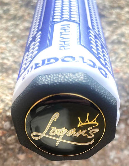 OCTAGON PUTTER GRIP Light Weight Blue with White lines and white spots